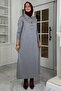 Laçin Knitwear Dress Gray - 6