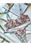 Women's Blue Floral Embroidered Lingerie Set - 4
