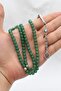 Natural Green Agate Stone 99 Prayer Beads with Metal Tassel 6mm Sphere Cut 902270 - 3