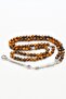 Natural Tiger's Eye Stone 99 Prayer Beads with Metal Tassel 6mm Sphere Cut 902277 - 4
