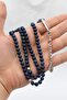 Natural Lapis Lazuli Stone 99 Prayer Beads with Metal Tassel 6mm Sphere Cut 902266 - 3