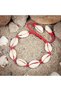 Bracelet with shells and red string, adjustable, Estel C1 - 3