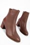 Layana Women's Genuine Leather Heeled Boots-Vi̇zyon - 2