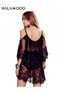 Women Chemises Lace Lingerie Lace Cardigan Floral Crochet Sheer Beach Cover Ups - 2