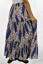 Slit Flower Patterned Viscose Fabric Long Skirt - 3