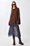 Wool Blend Buttoned Knit Cardigan Li̇y0002 Brown - 3