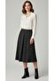 Pleated Striped Skirt