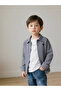 Boys Grey Corduroy Shirt with Buttons - 6