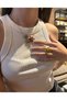 Trend Brand Model Special Series Swrvski Brand Model Gold Necklace with Stones and Flowers - 3