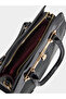 Solid Dual Handles Handbag with Purse Set - 4