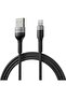 USB-A TO LIGHTNING 2.4A DATA CHARGING NYLON BRAIDED CABLE 2M BLACK - 3