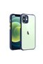 حافظة OMSY Kaff متوافقة مع هاتف iPhone 12 - أزرق داكن