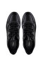 Men's Black Leather Sneakers & Sports Shoes - 6
