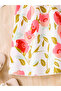 Girls Rose Print Puff Sleeve Dress - 6
