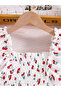 Girls Cherry Print Ruffled Sleeve Dress - 3