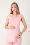 Lace-Detailed Elegant Robe, Nightgown, and Pajama 4-Piece Nursing and Maternity Set - 4