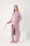 Lace-Detailed Elegant Robe, Nightgown, and Pajama 4-Piece Nursing and Maternity Set - 2