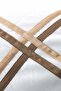 White Collection Valse Beige Satin Striped Percale Double Duvet Cover Set - 3