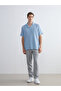 Blue Standard Fit Short Sleeve Men's Shirt - 2