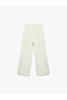 Wide Leg Ecru Girls' Sweatpants 6Wkg40084Ak - 2