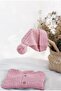 Knitwear Beret Jumpsuit Baby Set Dusty Rose - 2