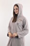 100% Bamboo Women's Hooded Embroidered Zippered Dressing Gown / Bathrobe - 3