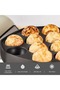 Non-Stick Pancake Pan with Glass Lid, Less Oil Cookware, Dual Handle Design, Black - 5