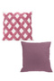Set of 2 Panoroma Plain Cordon Punch Decorative Throw Pillow Covers – Powder Pink 45X45Cm - 2