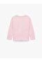 Cotton Crew Neck Cat Printed Long Sleeve T-Shirt - 2