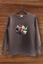 Fishing Fishing Printed Regular Fit 100% Cotton Sweatshirt with Fishing Rod and Trout Hunting Motif