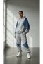 Design Hooded Oversize Sweatshirt with Jean Detail Tracksuit Set - 7