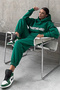Unisex 'Moodthelabel' Printed Oversize 3 Thread Hooded Tracksuit Set - 5