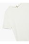 Slim Fit Rib Detailed Short Sleeve Crew Neck T-Shirt - 3