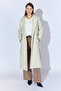 Belted Long Cashmere Coat - Stone |   Mkw385556-01 - 2
