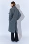 Collared Double-Breasted Women's Coat - Gray |   Mkw355558-01 - 8