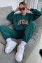 Plus Size Official Green Tracksuit Set