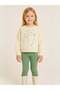 Girl's Floral Patterned Sweatshirt