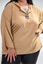 122008 Si Sweat Women's Plus Size Hooded Swea Beige