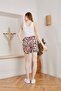 Women's Leopard Print High Waist Tie-Up Mini Skirt - 5