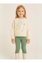 Girl's Floral Patterned Sweatshirt - 2