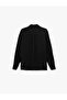 Long Sleeve Classic Collar Buttoned Satin Shirt - 4