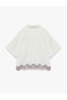 X Selected by Melis Ağazat - Linen Blend Loose Fit Scalloped Brode Detailed Short Sleeve Shirt - 5