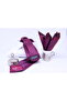 Woven Handkerchief Tie for Men, Burgundy Black - 4