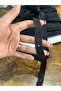 Black Ribbed Rubber Strip Sewing Clothing Accessory Width 1.50 cm 1 Meter