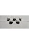 5Pcs Round Polymer Knob Single Hole White Smoked Cabinet Drawer Wardrobe Furniture Handle - 4