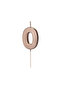 Birthday candle number 0, rose gold, 4.5cm