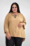 122008 Si Sweat Women's Plus Size Hooded Swea Beige - 3
