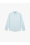 Regular Fit Buttoned Classic Collar Long Sleeve Linen Shirt - 3