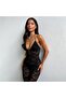 Lace Jumpsuit with Skinny Flared Legs Black - 6