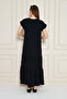 Women's Loose Ruffled Low Armlet Detail Dress - 4